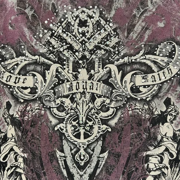 American Age Graphic V-Neck Tee - Brown and Gray - Picture 4 of 5